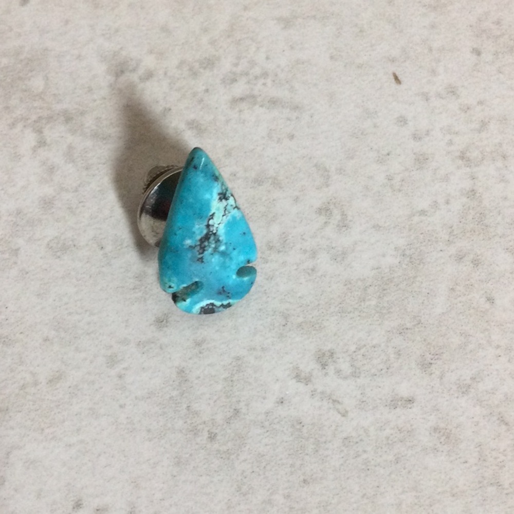 Turquoise Arrowhead Lapel Pin - Men Accessories
